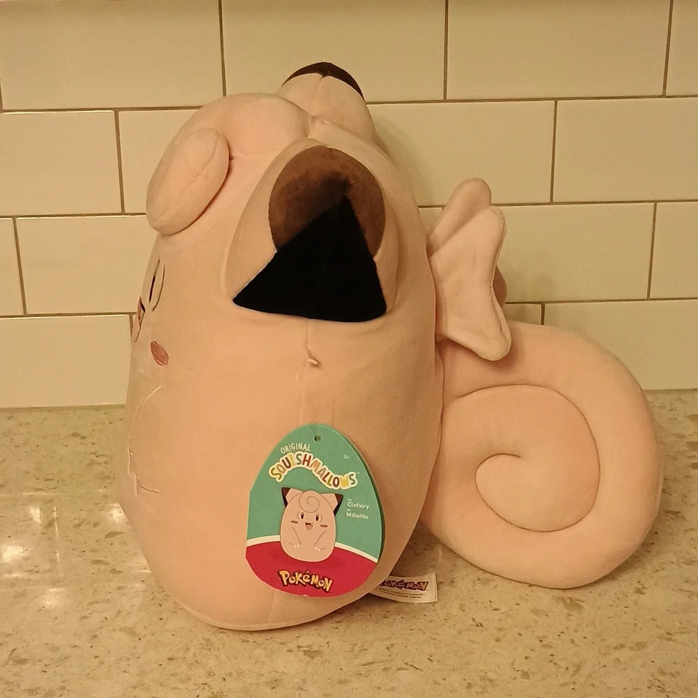 NWT Pokemon Squishmallow- Pink Clefairy Plush - Picture 3 of 9
